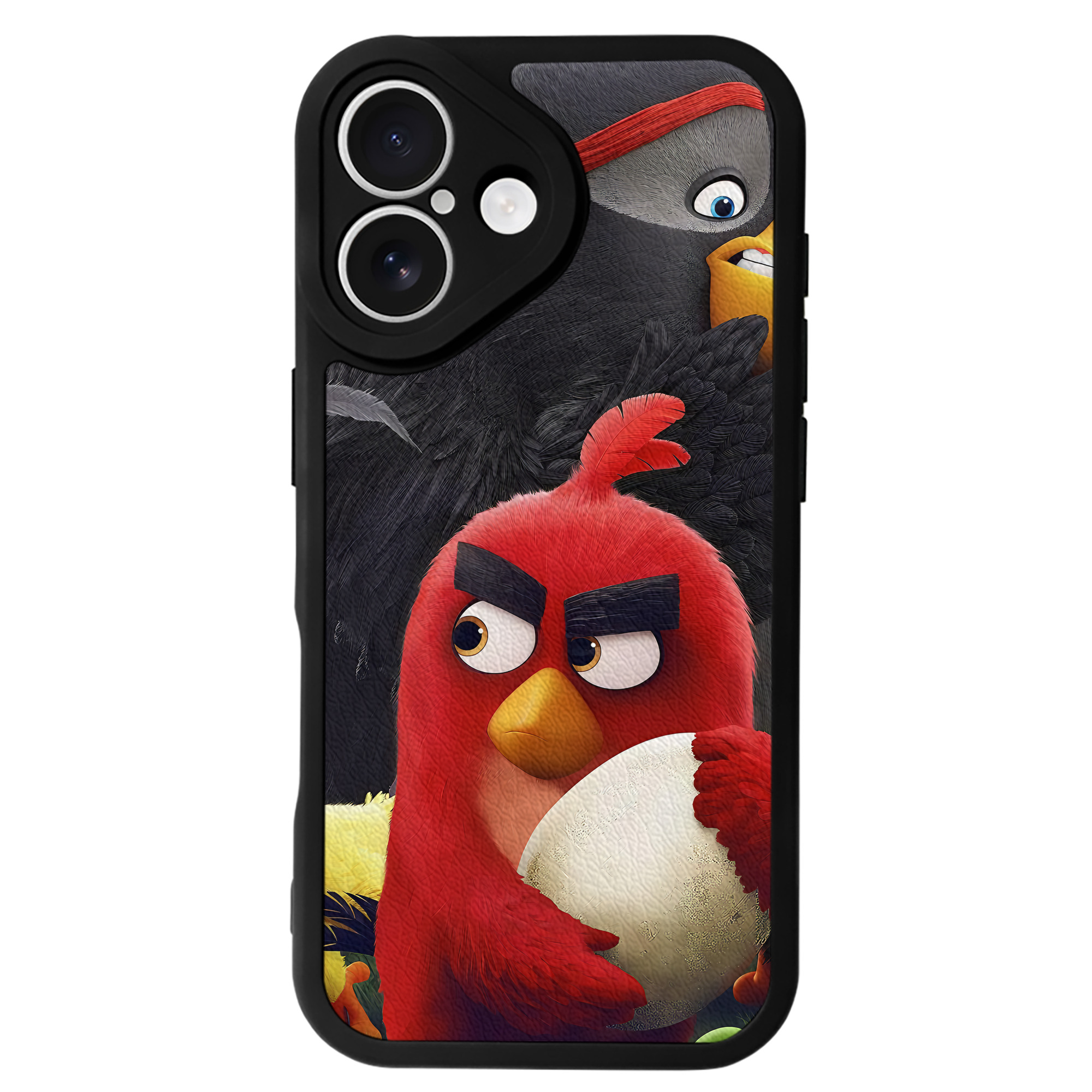 （画像用） Angry Birds アングリーバード 【iPhone 16シリーズ対応】シリコンスマホケース（レザー調） 材質：シリコン